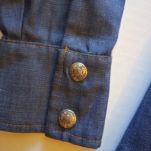 Vintage 1970'S Levi's Orange Tab Denim Field Jacket Sz M - Picture 6 of 10